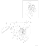 Part Location Diagram of 71514 Bear Cat Engine Mount Weldment